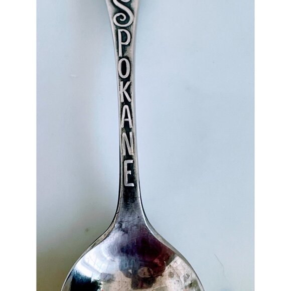 Vintage Spokane Washington Sterling Silver Spoon Bank Building - Picture 2 of 6